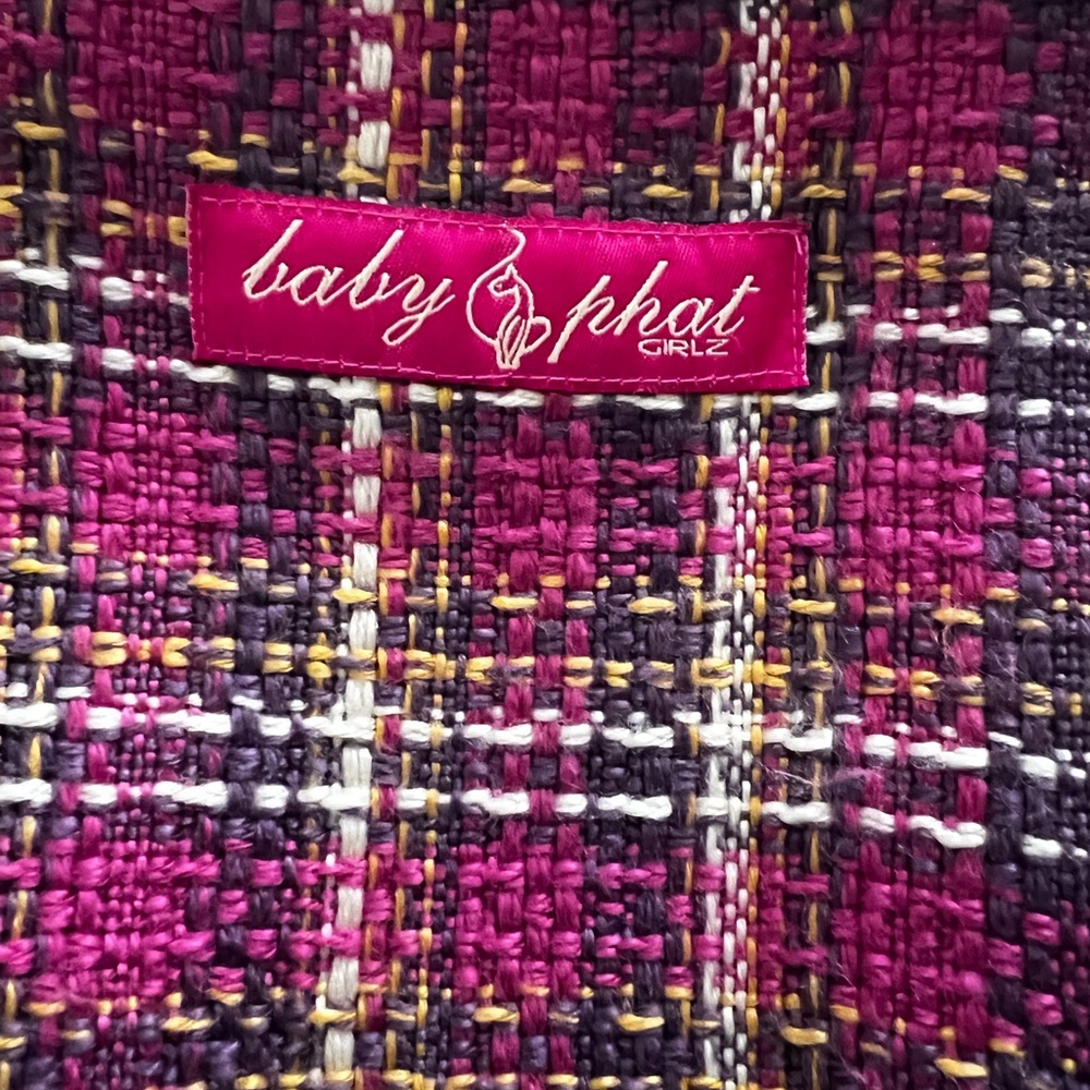 Baby Phat Pink Plaid Blazer XL- Multi Colored